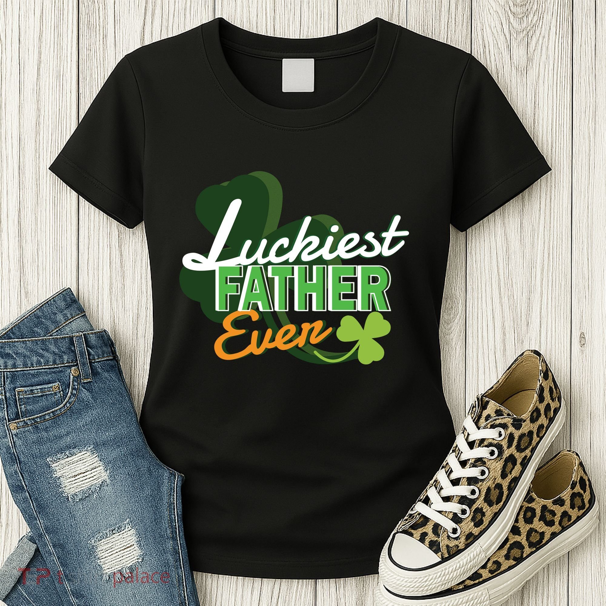 Luckiest Father Ever Women's T-Shirt