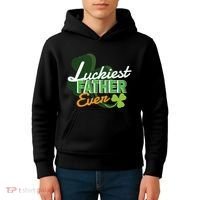 Luckiest Father Ever Kids Hoodie thumb 4