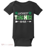 Luckiest Teacher Ever Baby Bodysuit thumb 0