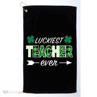 Luckiest Teacher Ever Golf Towel thumb 0