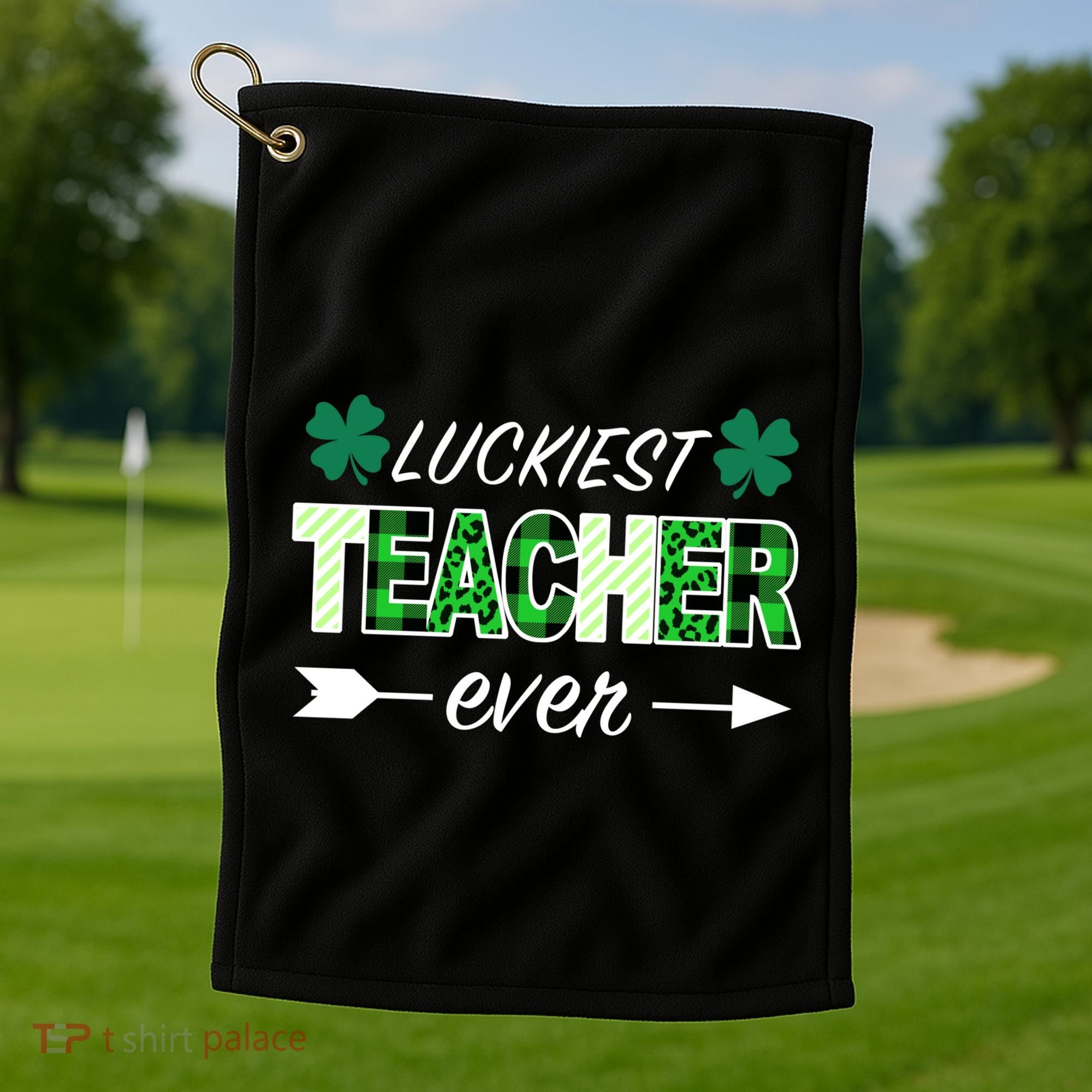 Luckiest Teacher Ever Golf Towel