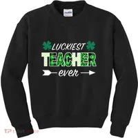 Luckiest Teacher Ever Kids Sweatshirt thumb 0