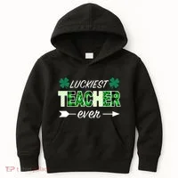 Luckiest Teacher Ever Kids Hoodie thumb 0