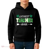 Luckiest Teacher Ever Kids Hoodie thumb 4