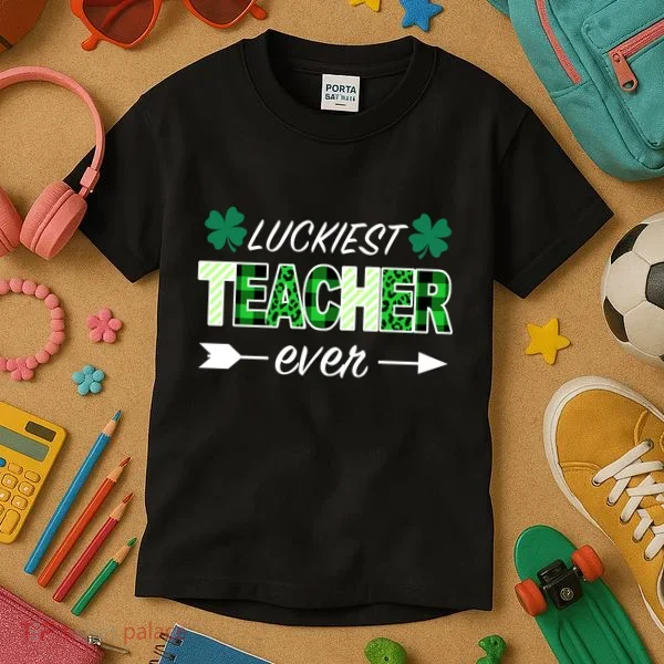 Luckiest Teacher Ever Kids T-Shirt
