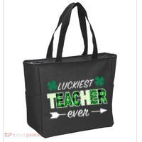 Luckiest Teacher Ever Tote Bag thumb 2