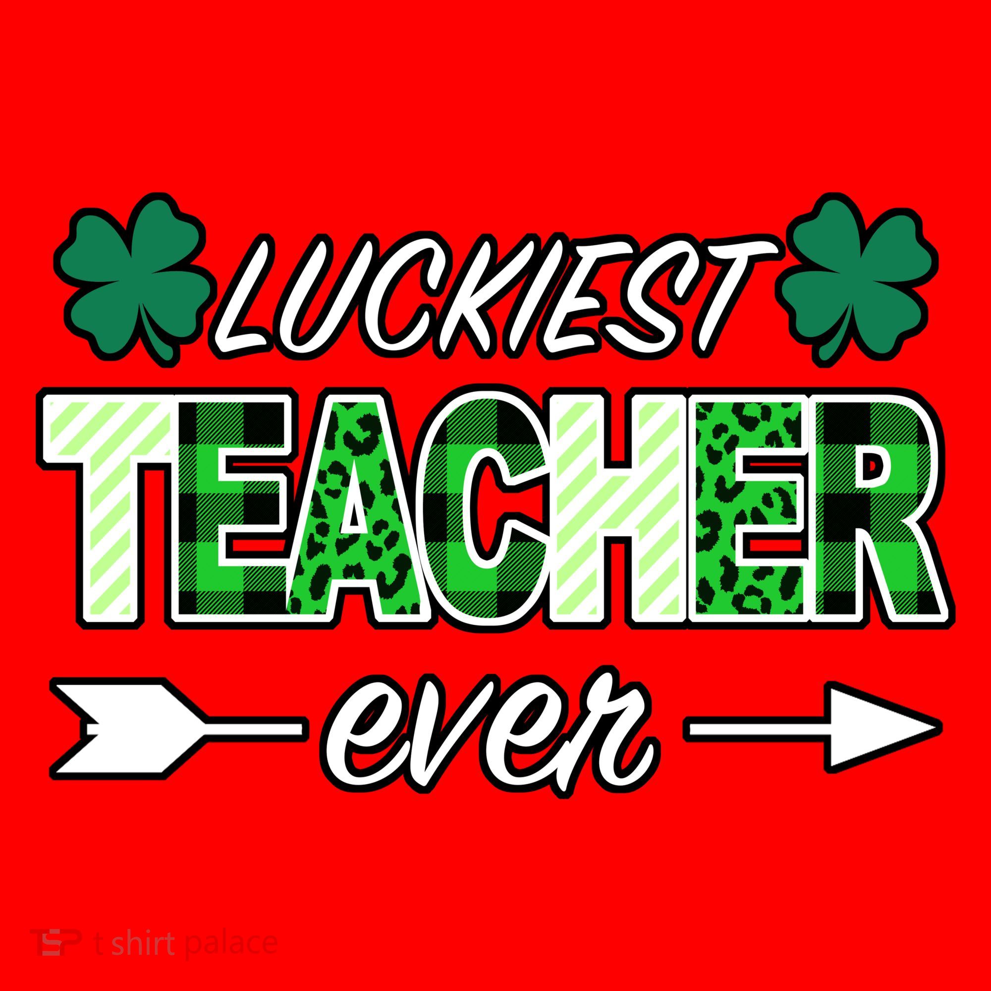 Luckiest Teacher Ever Santa Hat