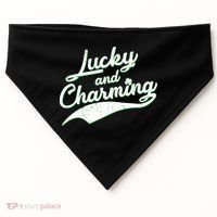 Lucky and Charming St Patrick's Day USA-Made Doggie Bandana thumb 0