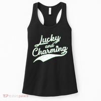 Lucky and Charming St Patrick's Day Women's Tank Top thumb 0