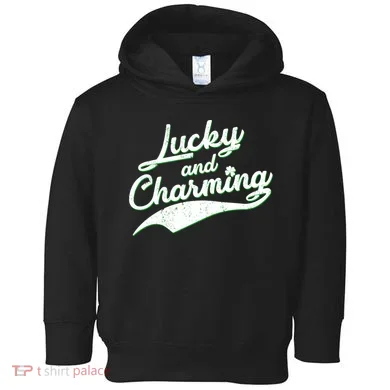 Lucky and Charming St Patrick's Day Toddler Hoodie
