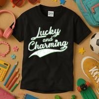 Lucky and Charming St Patrick's Day Kids T-Shirt thumb 3
