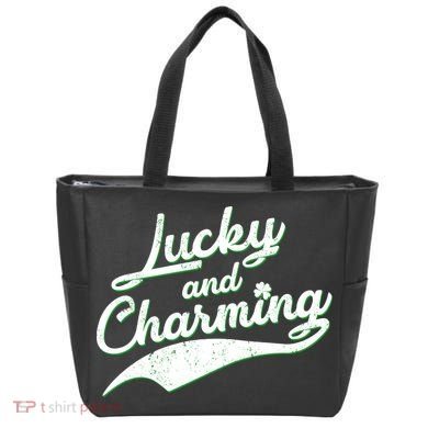 Lucky and Charming St Patrick's Day Tote Bag