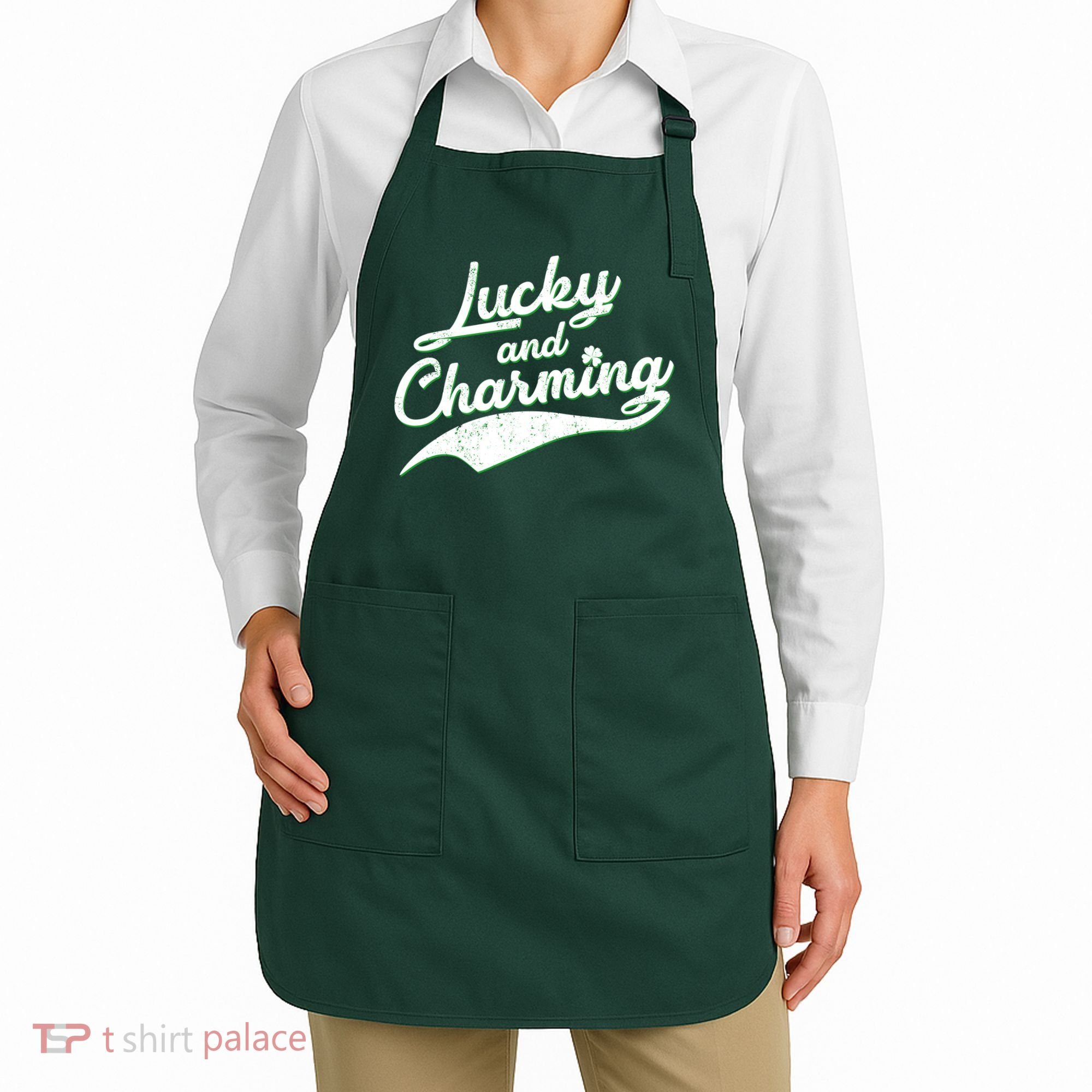 Lucky and Charming St Patrick's Day Apron