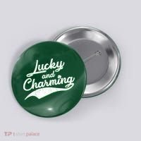 Lucky and Charming St Patrick's Day Button thumb 0