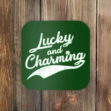 Lucky and Charming St Patrick's Day Coaster