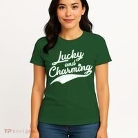 Lucky and Charming St Patrick's Day Women's T-Shirt thumb 4