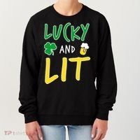 Lucky And Lit St. Patrick's Day Women's Sweatshirt thumb 0