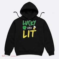 Lucky And Lit St. Patrick's Day Hoodie thumb 0