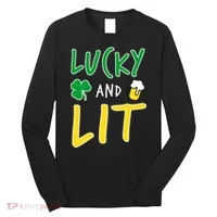 Lucky And Lit St. Patrick's Day Long Sleeve Shirt thumb 0