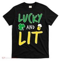 Lucky And Lit St. Patrick's Day T-Shirt thumb 0