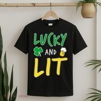 Lucky And Lit St. Patrick's Day T-Shirt thumb 2