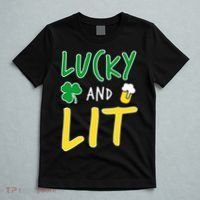 Lucky And Lit St. Patrick's Day T-Shirt thumb 5