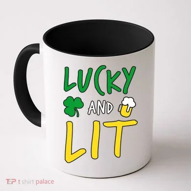 Lucky And Lit St. Patrick's Day Coffee Mug