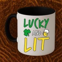 Lucky And Lit St. Patrick's Day Coffee Mug thumb 2