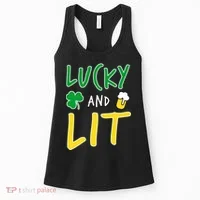 Lucky And Lit St. Patrick's Day Women's Tank Top thumb 0