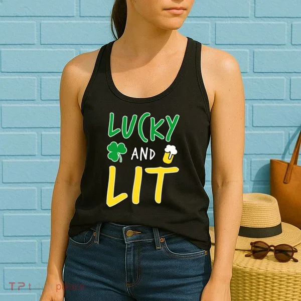 Lucky And Lit St. Patrick's Day Women's Tank Top