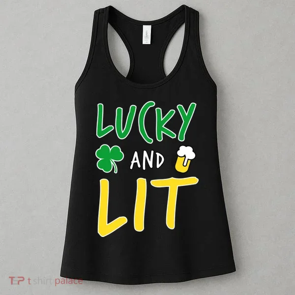 Lucky And Lit St. Patrick's Day Women's Tank Top