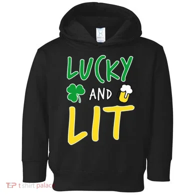 Lucky And Lit St. Patrick's Day Toddler Hoodie
