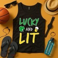 Lucky And Lit St. Patrick's Day Tank Top thumb 4