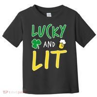 Lucky And Lit St. Patrick's Day Toddler T-Shirt thumb 0
