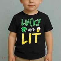 Lucky And Lit St. Patrick's Day Toddler T-Shirt thumb 2
