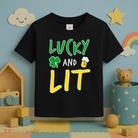 Lucky And Lit St. Patrick's Day Toddler T-Shirt thumb 3