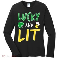 Lucky And Lit St. Patrick's Day Women's Long Sleeve Shirt thumb 0