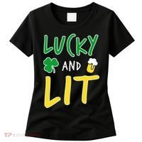 Lucky And Lit St. Patrick's Day Women's T-Shirt thumb 0