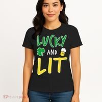 Lucky And Lit St. Patrick's Day Women's T-Shirt thumb 4