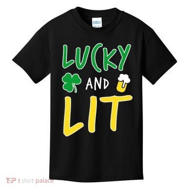 Lucky And Lit St. Patrick's Day Kids T-Shirt