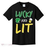 Lucky And Lit St. Patrick's Day Kids T-Shirt thumb 0