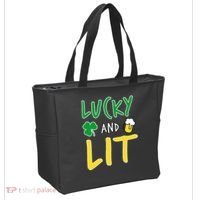 Lucky And Lit St. Patrick's Day Tote Bag thumb 2