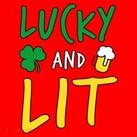 Lucky And Lit St. Patrick's Day Santa Hat thumb 1