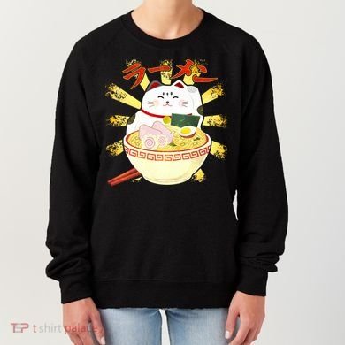 Lucky Cat Ramen Japanese Women's Sweatshirt