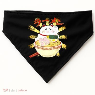 Lucky Cat Ramen Japanese USA-Made Doggie Bandana