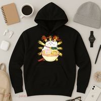 Lucky Cat Ramen Japanese Hoodie thumb 3