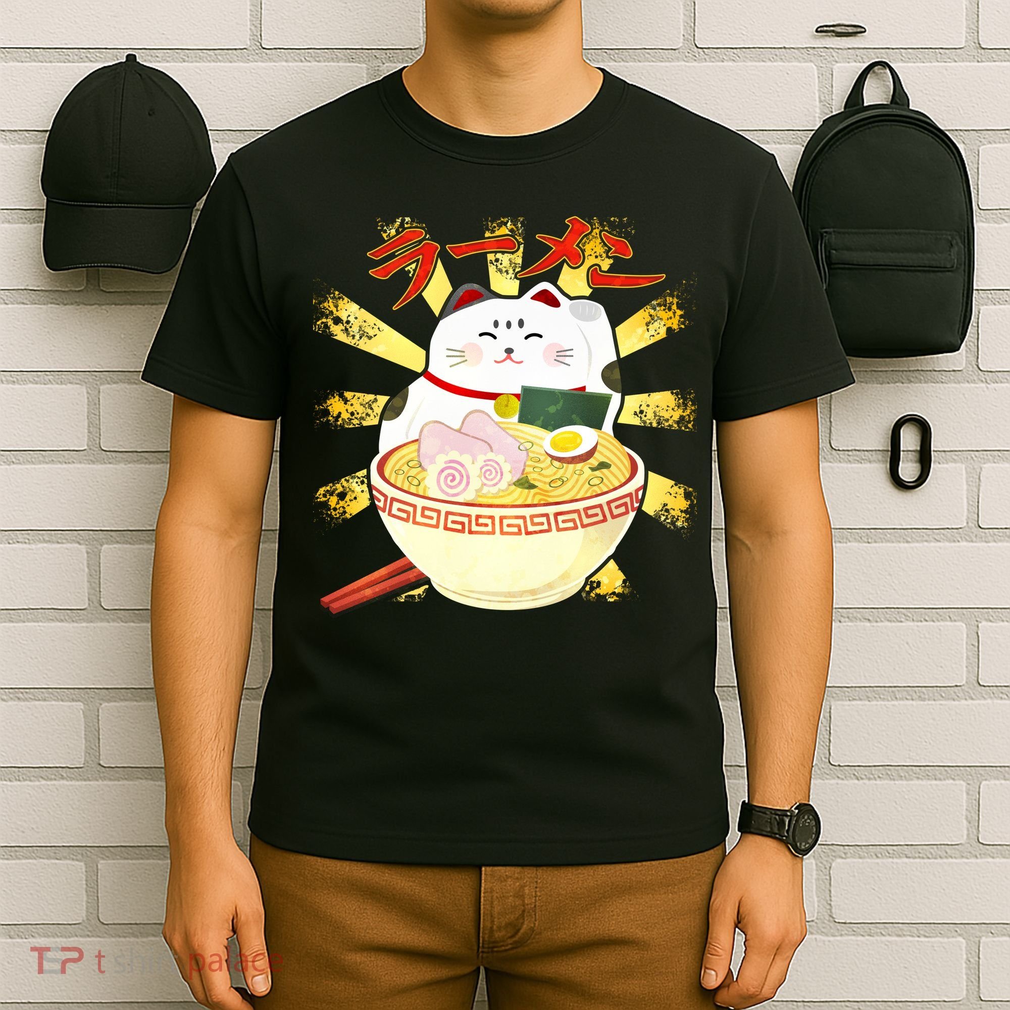 Lucky Cat Ramen Japanese T-Shirt