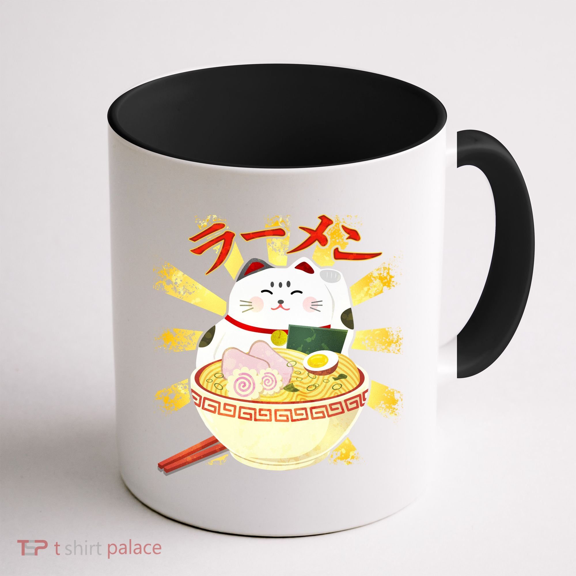 Lucky Cat Ramen Japanese Coffee Mug