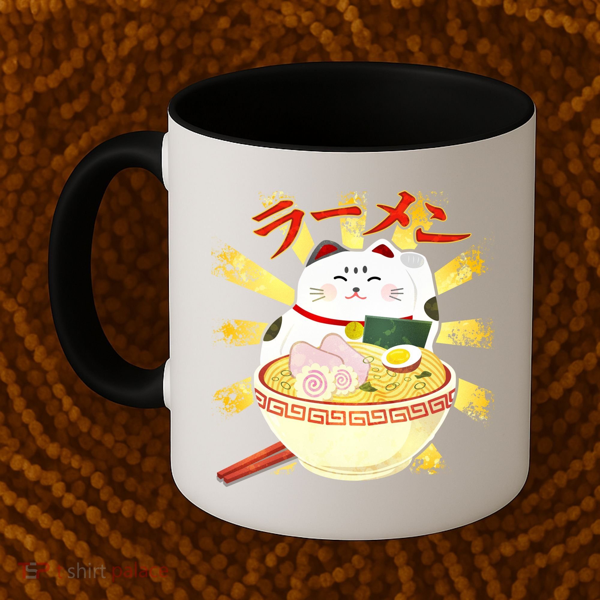 Lucky Cat Ramen Japanese Coffee Mug