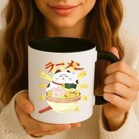 Lucky Cat Ramen Japanese Coffee Mug thumb 3